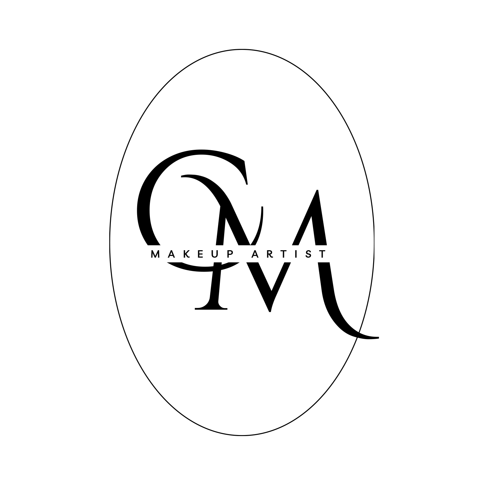 Logo Carla Mocellin - Makeup Artist Noir